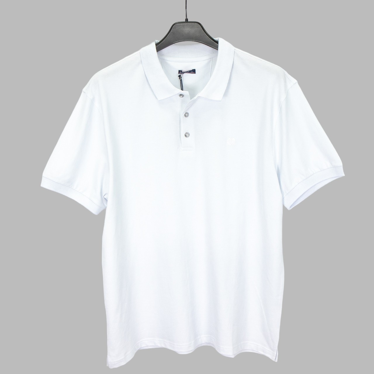 Футболка чоловіча NOVEL G-5163 WHITE 95% бавовна 5% еластан 4XL(Р)