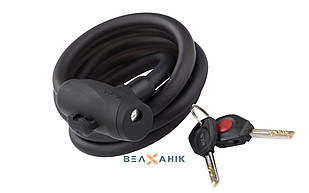 Замок на ключі 12x1500 мм KLS Recoil тросиковий з кріпленням чорний