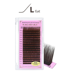 Вії темно-коричневі NAGARAKU Mix від 7 до 15 мм, L 0.07