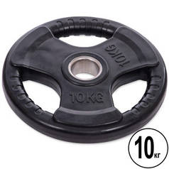 Диски прогумовані для штанги Record 10 кг 52 мм для силових тренувань