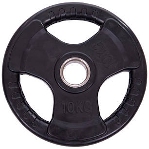 Диски прогумовані для штанги Record 10 кг 52 мм для силових тренувань, фото 2