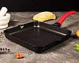 Квадратна сковорода гриль BIOL Modern 28x28 см, фото 6