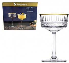Набір високих келихів для шампанського Pasabahce Elysia Golden touch 260мл 4 шт 440436G