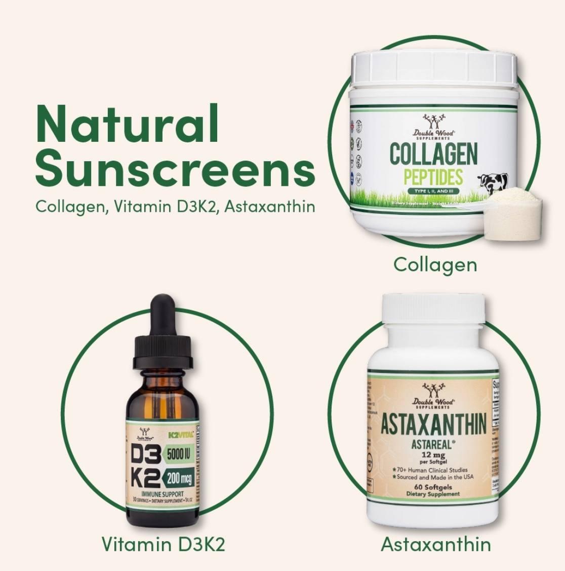 Double Wood Natural Sunscreens / Набір щоденних добавок для захисту від сонця 3 шт.