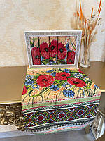 Набір із 5 кухонних лляних рушників у коробці