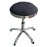 Стілець для майстра манікюру та педикюру на коліщатках ST-01 (чорний) без спинки