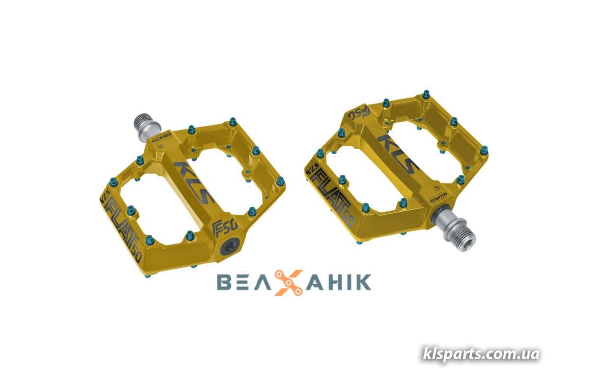 Педалі KLS Flat 50 AL 115х108 мм жовті