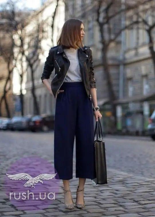 Стильні жіночі брюки-кюлоти,РОЗМІР ТІЛЬКИ 38(XS)