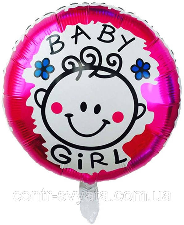 Фольгована кулька КНР 18"(45 см) Коло "Baby Girl"