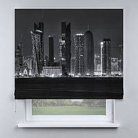 Римська штора з фотодруком Міста Black&white