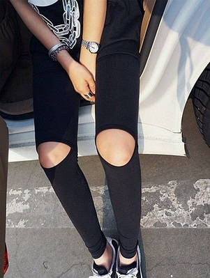 Лосини з розрізами на колінах,РОЗМІР ТІЛЬКИ 46