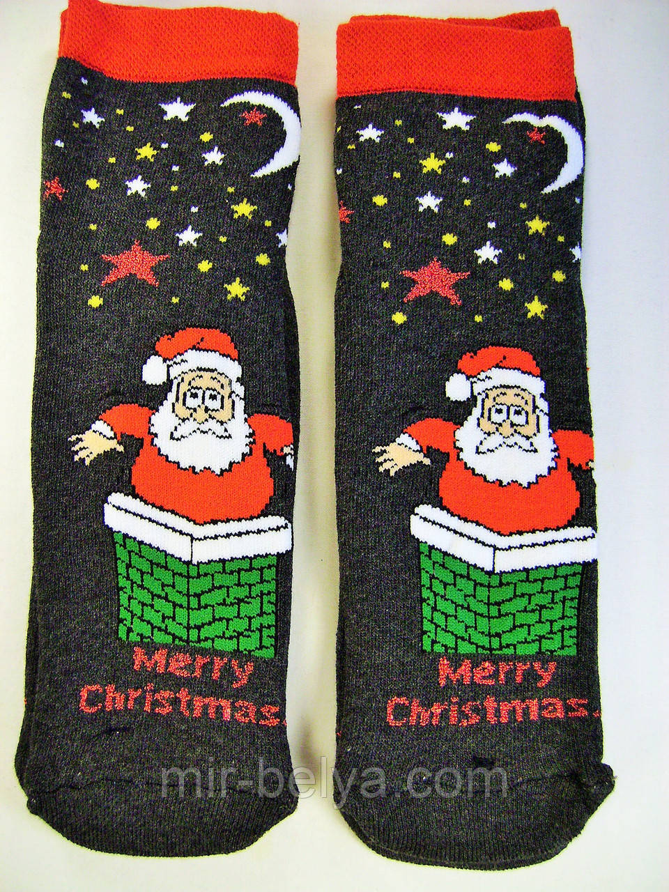 Женски носки новогодние на подарок махровые под елку, фото 1
