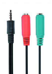 Перехідник 3.5мм 4-pin мікрофон + навушники Cablexpert CCA-417