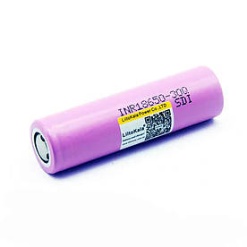 Акумулятор 18650 3000 мАг 25 А плоский плюс Liitokala INR18650 30Q