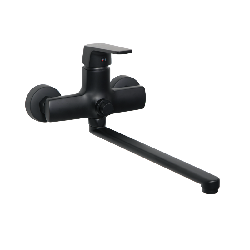 Змішувач для ванни MONE Delux з поворотним виливом LEYDEN 5363363B-30F Black