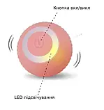 Інтерактивна іграшка для кота Розумний м'яч для кішок Pet Gravit Кулька інтерактивний PVC pet ball, фото 5