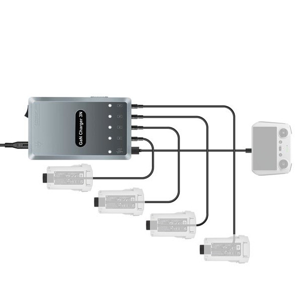 Зарядка Mini 3 Pro хаб 4x акумулятора інтелектуальна 120Вт STARTRC 1111195, фото 1