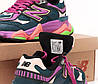 Жіночі кросівки New Balance 9060 Green Pink Взуття Нью Беланс 9060 зетелі з рожевим шкіра текстиль демісезон, фото 9