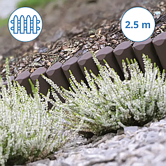 Палісад для клумб Prosperplast Garden BORDER Палісад для саду коричневий 2.5 м Бордюр палісад