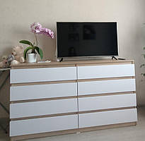 Комод 8 Лайт колір сонома + білий