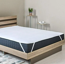 Наматрацник 160х200 см водовідштовхувальний на гумці в кутках на ліжко, наматрацник-чохол 160 200