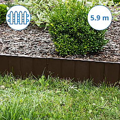 Бордюр для газону Prosperplast GARDEN FENCE Бордовий бордюр пластиковий 5.9 м Бордюри для клумб