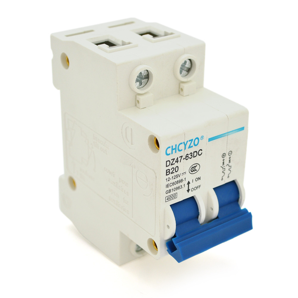 Автоматичний вимикач Voltronic YT-RKB-2P-20A, DC12V-125V