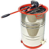 Медогонка 2-х рамочная неповоротная (Бак, ротор, кассеты – нержавеющие) кран - нержавеющий АВВ М1003