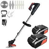 Акумуляторний тример газонокосарка для коса трави з двома акумуляторами 48V, фото 4