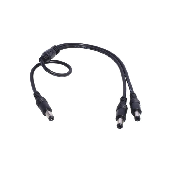 Ділитель живлення DC-M=>2xDC-M (D 5,5x2,5 мм) кабель завдовжки 50 см