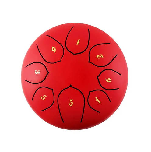 Глюкофон Folem на 8 нот 8 лепестков Ø 16 см с чехлом Красный z18-2024 ...