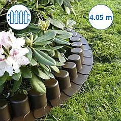 Палісад для клумб Prosperplast PALISADA Бордюр палісад коричневий 4.05м Садова палісада
