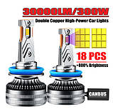 H1 LED CSP 7750 CANBUS лампа 2 шт. ближній-дальний світ головна фара, фото 2