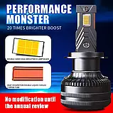 H1 LED CSP 7750 CANBUS лампа 2 шт. ближній-дальний світ головна фара, фото 6