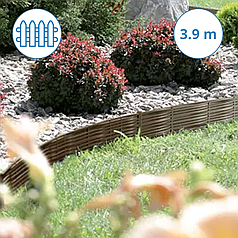 Декоративні пластикові бордюри для клумб Prosperplast GARDEN BORDER коричневий 3.9м Бордюр для газону