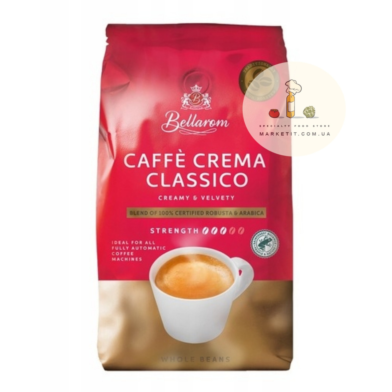 Кава в зернах Bellarom Caffe Crema Classico, бленд 100% сертифікована Арабіка та Робуста 1 кг.
