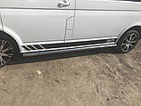 Бічні труби (2 шт., нерж) 70мм, Довга база для Volkswagen T5 Transporter 2003-2010 рр, фото 3