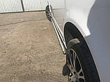 Бічні труби (2 шт., нерж) 70мм, Довга база для Volkswagen T5 Transporter 2003-2010 рр, фото 4