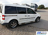 Бічні труби BB002 (2 шт., нерж) 60 мм, Стандартна база для Volkswagen Caddy 2015-2020 рр, фото 4