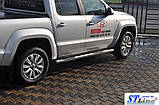 Бічні труби (2 шт., нерж) 70мм для Volkswagen Amarok 2010-2022 рр, фото 4