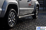 Бічні труби (2 шт., нерж) 70мм для Volkswagen Amarok 2010-2022 рр, фото 6