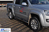 Бічні труби (2 шт., нерж) 70мм для Volkswagen Amarok 2010-2022 рр, фото 8