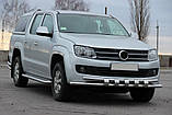 Передній захист F3-08.7 (нерж) для Volkswagen Amarok 2010-2022 рр, фото 4