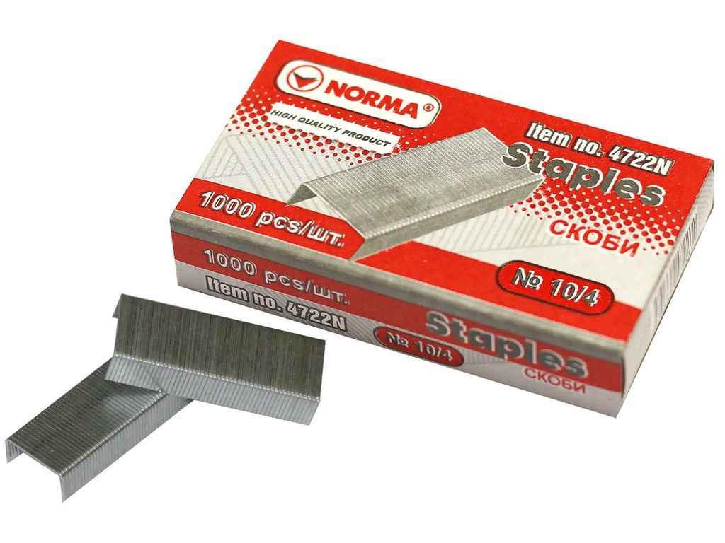 Скоби для степлеру,10 1000шт 4722 norma ТМ NORMA BP, фото 1