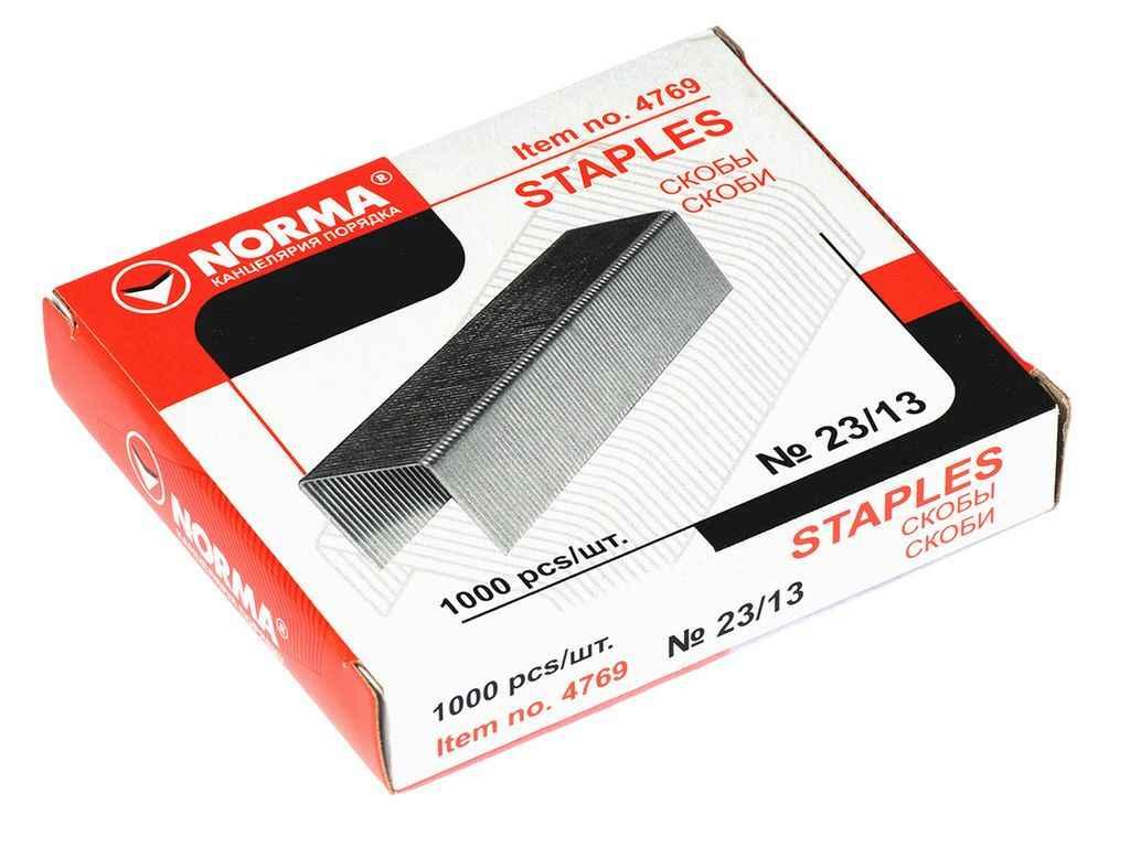 Скоби для степлеру 23/13 1000шт 4769 norma ТМ NORMA BP, фото 1