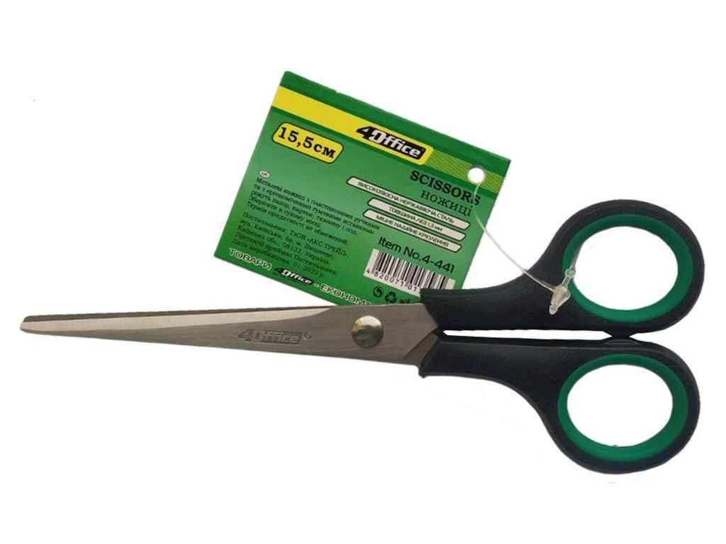 Ножиці 15,5см універс.прогум. Ручки 4-441ice ТМ 4OFFICE BP, фото 1