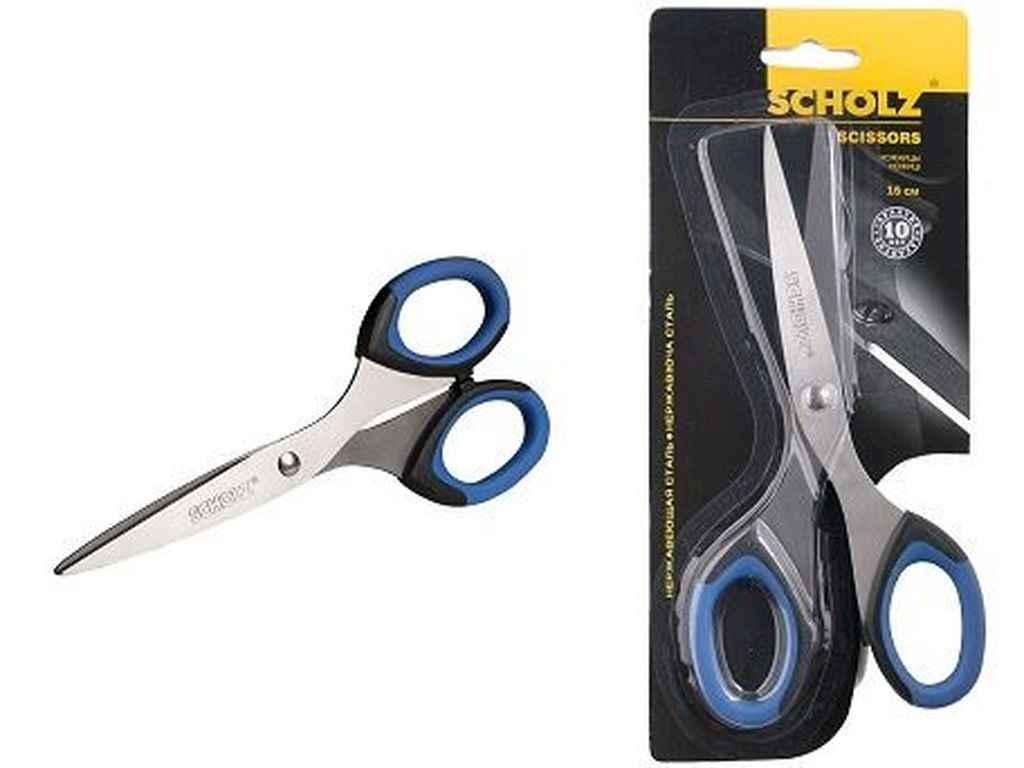 Ножиці 16см універс. Ергоном. Гум. Ручки 4244 soz ТМ SCHOLZ BP, фото 1