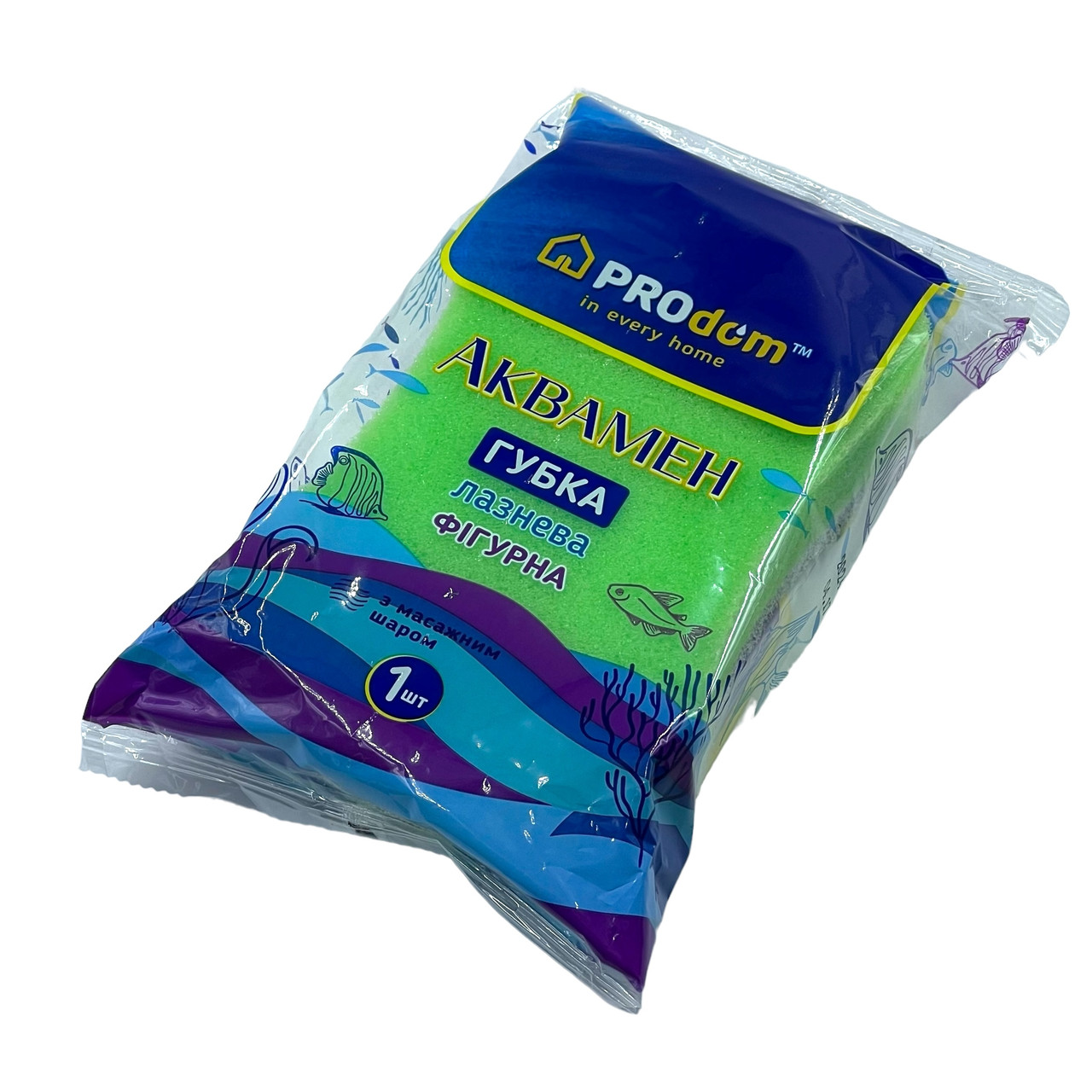 Мочалка банна PROdom Аквамен фігурна в асорт., губка для душу, мочалка для душу