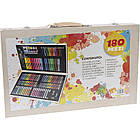 Художній набір із 180 предметів для малювання у дерев'яному кейсі, фото 3