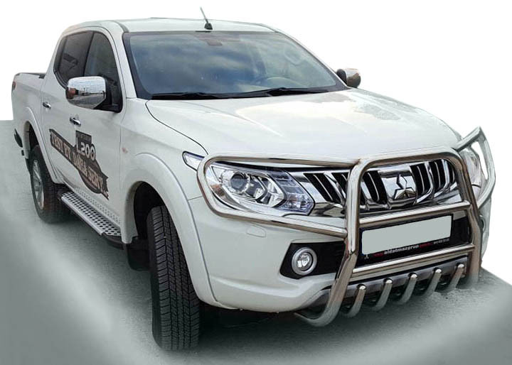 Бокові пороги X5-тип (2 шт., алюм) для Fiat Fullback 2016-2024 рр